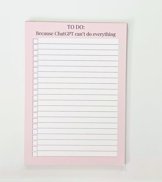 Pink To-Do "Because ChatGPT Can't Do Everything"