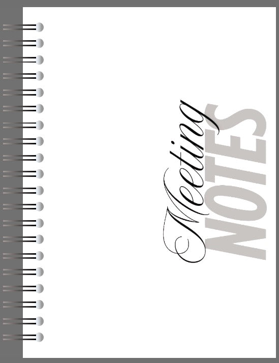 Meeting Notes Hardcover Notebook